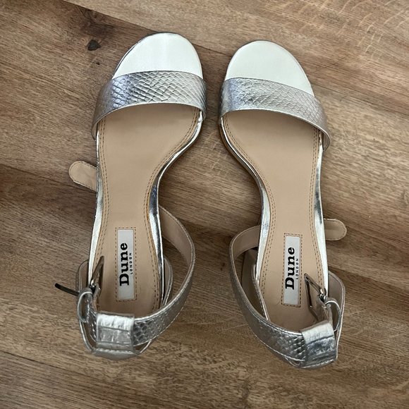 Dune London Silver Motive Sandals - Picture 1 of 12